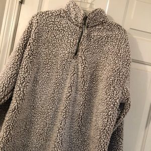 Sherpa quarter zip sweater